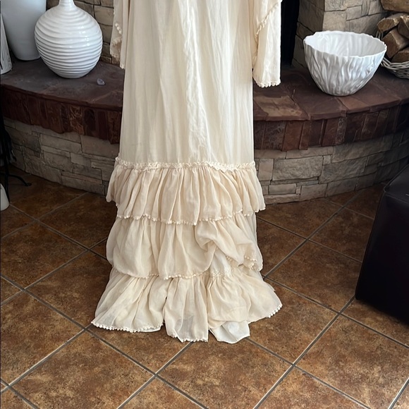 Vintage Lace Eyelet Ivory Wedding Dress The Gibson Girl Tazana California - Picture 7 of 9